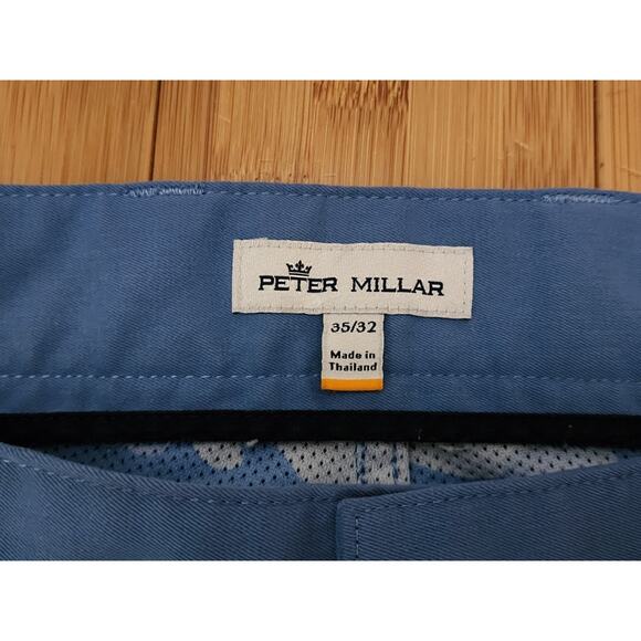Peter Millar Crown Sport 5 Pocket eb66 Performance Pants Evening Tide Blue 35x32 - Picture 2 of 8